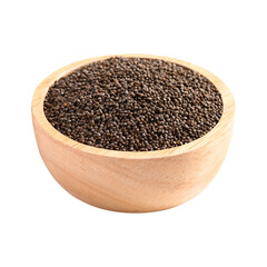 Perilla seed in wooden bowl
