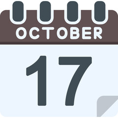 17 October Vector Icon Design