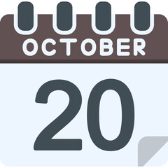 20 October Vector Icon Design