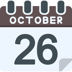 26 October Vector Icon Design