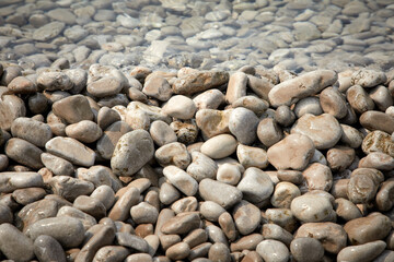 pebbles on the beach in the Montenegro