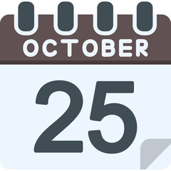 25 October Vector Icon Design