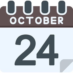 24 October Vector Icon Design