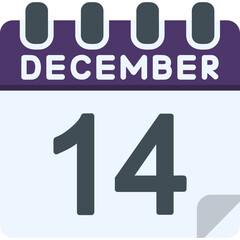 14 December Vector Icon Design