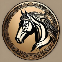 Flat Vector Horse Logo Design