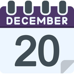 20 December Vector Icon Design