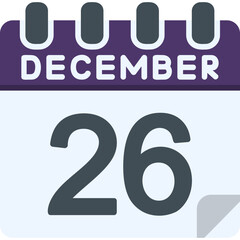 26 December Vector Icon Design