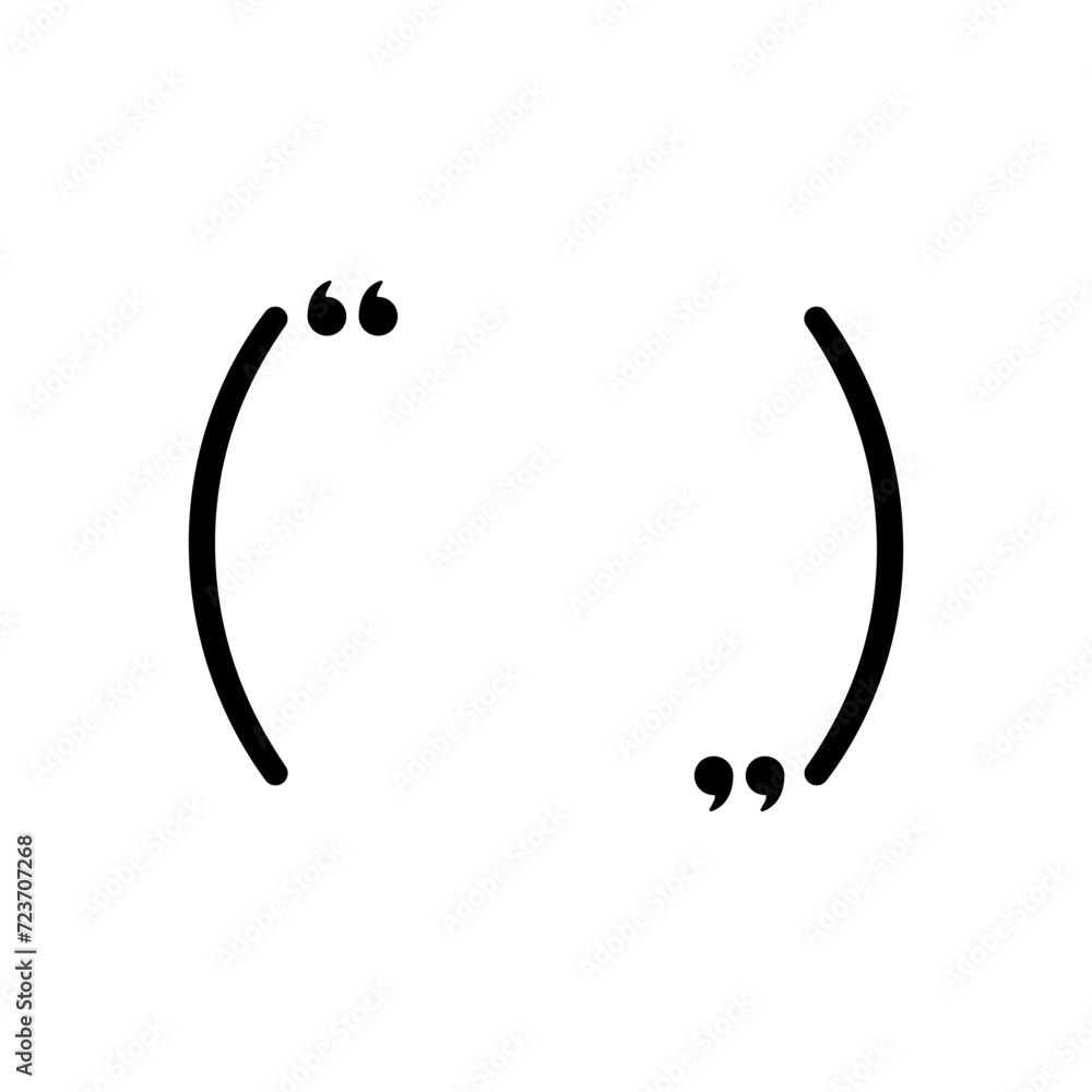 Poster paws and brackets icons. linear style. vector icons