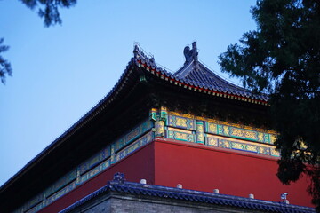 Fototapeta na wymiar The roof of the Temple of Heaven complex is Tiantan.