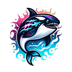 whale with attractive colors