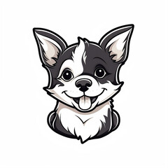 illustration logo of a dog