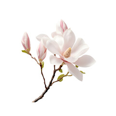 Naklejka na ściany i meble Beautiful magnolia flower on transparent background png