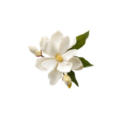 Beautiful magnolia flower on transparent background png