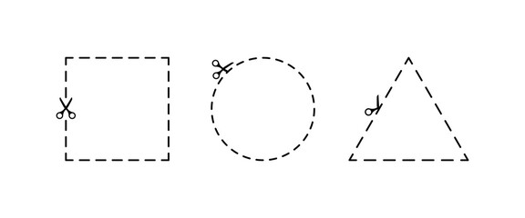 Mockup for cutting icon. Mockup for photos. Vector icons