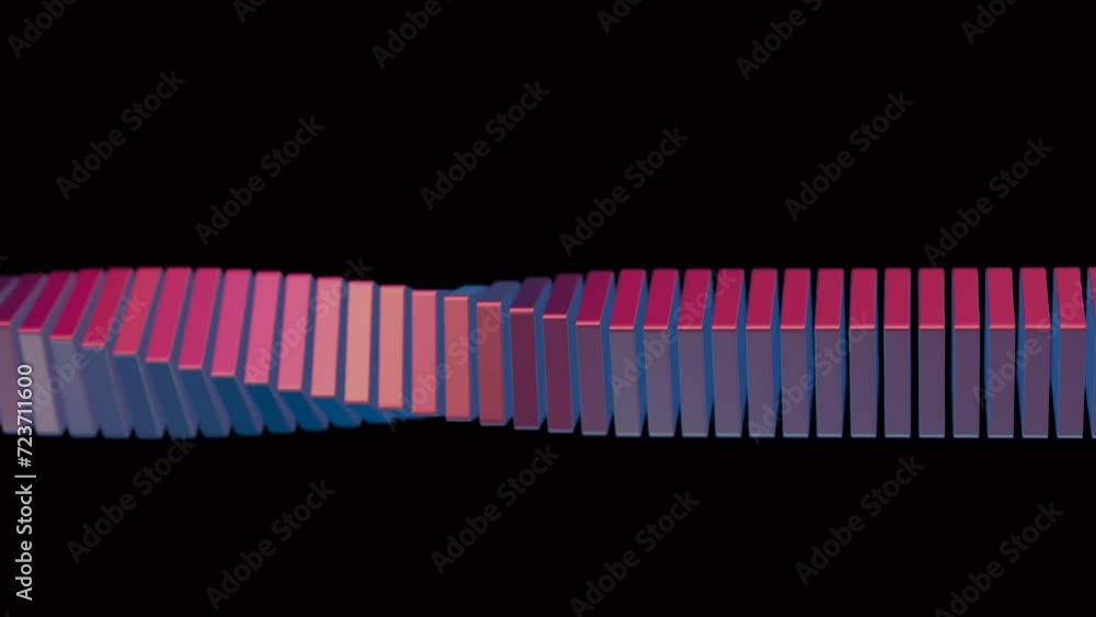 Aufkleber Abstract 3D cubes spiraling in a mesmerizing loop, creating a hypnotic and visually striking animation.