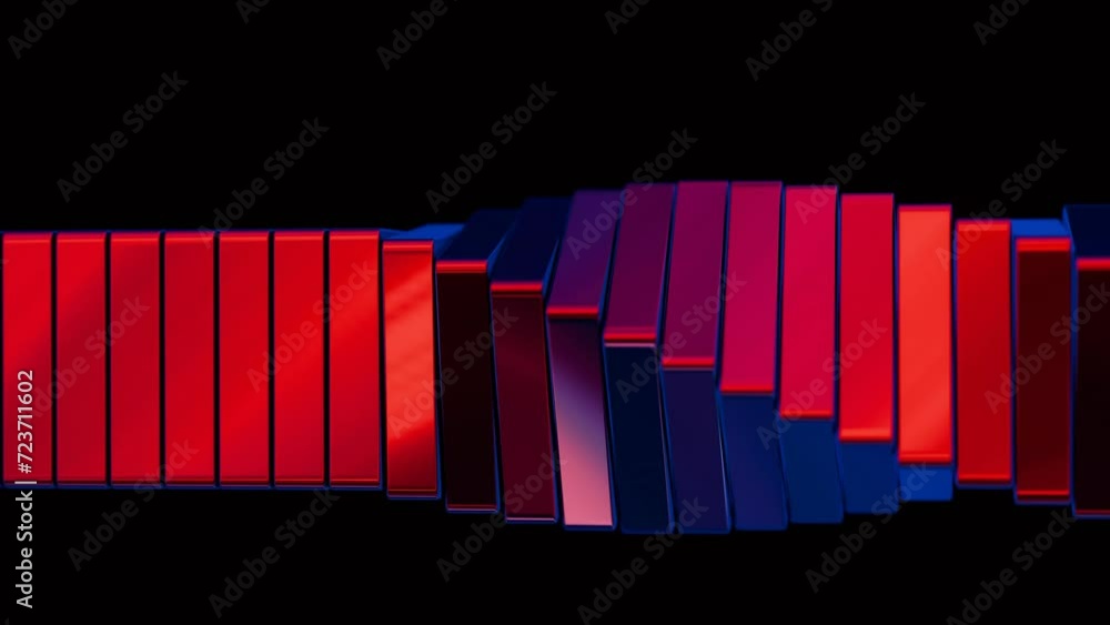 Poster Abstract 3D cubes spiraling in a mesmerizing loop, creating a hypnotic and visually striking animation.