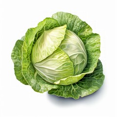 Fototapeta premium cabbage watercolor 