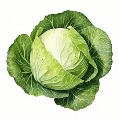 Fototapeta premium cabbage watercolor 