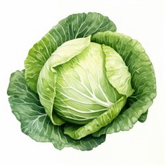 Fototapeta premium cabbage watercolor 
