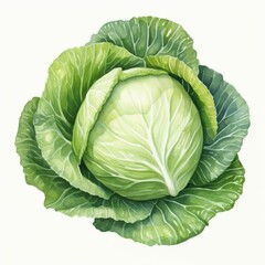 Fototapeta premium cabbage watercolor 
