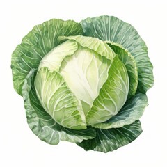 Fototapeta premium cabbage watercolor 