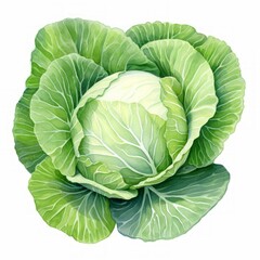 Fototapeta premium cabbage watercolor 