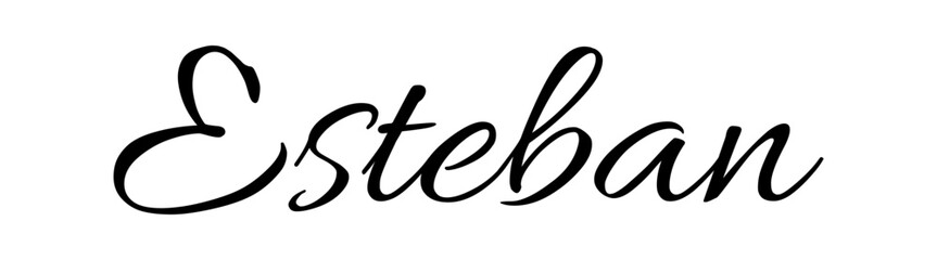 Esteban - black color - name written - ideal for websites, emails, presentations, greetings, banners, cards, books, t-shirt, sweatshirt, prints, cricut, silhouette,	