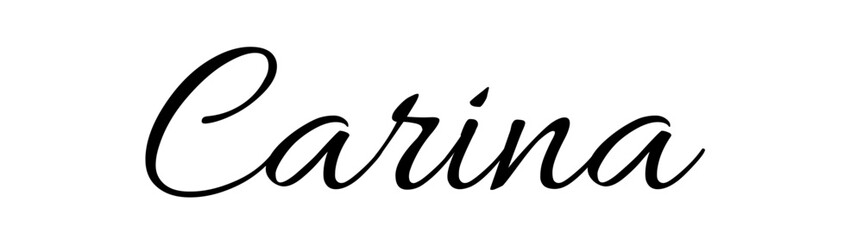 Carina - black color - name written - ideal for websites, emails, presentations, greetings, banners, cards, books, t-shirt, sweatshirt, prints, cricut, silhouette,	