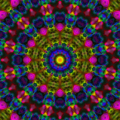 Fototapeta na wymiar Abstract Kaleidoscope Cyclic Mandala Art Design Abstract Background 