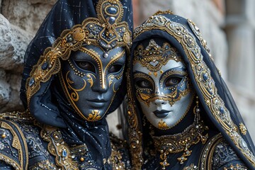 Golden Masks and Black Robes: A Celebration of Halloween and Masquerade Trends Generative AI