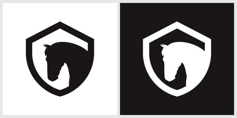 Horse shield Logo Silhouette, Horse shield Logo Silhouette VECTOR
