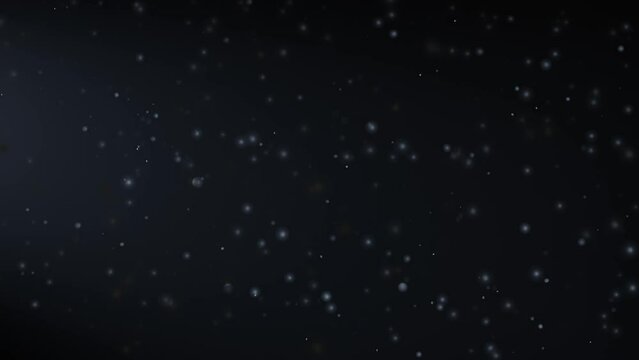 Floating dust particles on dark background. Dust particles loop animation