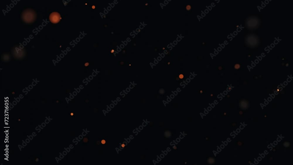 Aufkleber 3d particles floating in slow motion on dark background. abstract slow motion animation with bokeh
