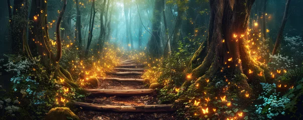 Poster Im Rahmen Enchanted Forest Path © Chrixxi