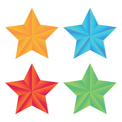Gradient star multiple colours