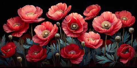 Blooming Beauties: A Pop of Colorful Poppies for a Fresh Start in May Generative AI