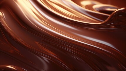 Abstract dark chocolate background. brown texture. smooth lines bend. hot dessert