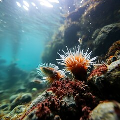 Obraz premium Underwater Fantasy world Beauty of creatures, Underwater Beauty, Fantasy World 