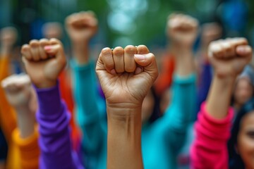 Fist Raised in Solidarity: A Monthly Celebration of Women's Empowerment Generative AI