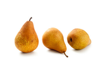 Pears isolated on white background with clipping path..