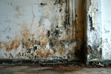 Dampness and Damage: Mold Stains on Apartment Wall