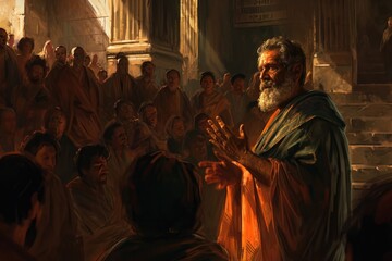 The Apostle Paul Preaching: An Illustration of Faith and Redemption