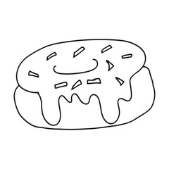 set of sweet cakes, cromboloni, dessert isolated on white background. donut, cromboloni, cakes, pudding