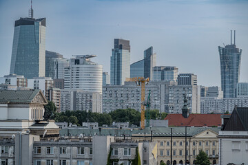 die neue Skyline von Warschau - obrazy, fototapety, plakaty