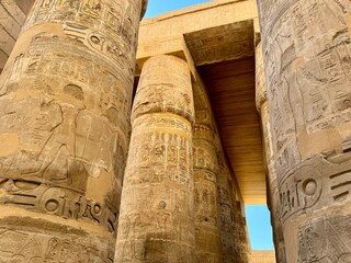columns of Karnak temple city, Egypt, Luxor