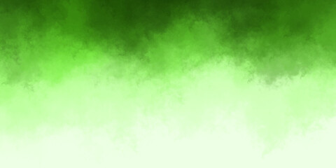 Fototapeta na wymiar Green canvas element cloudscape atmosphere sky with puffy,mist or smog smoke swirls soft abstract.transparent smoke.before rainstorm reflection of neon background of smoke vape.lens flare. 