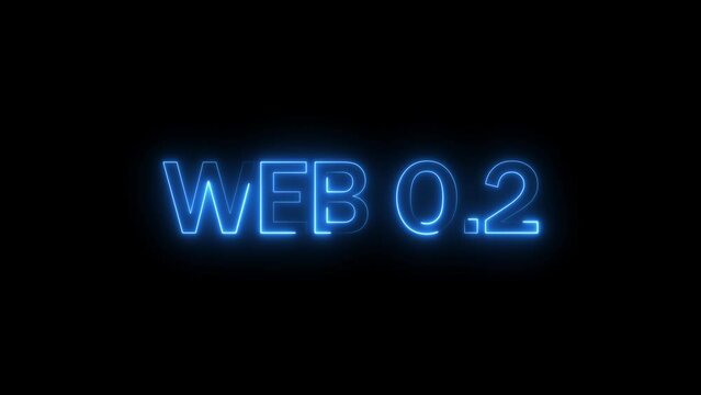 Neon WEB 0.2 text technology background 4k animation