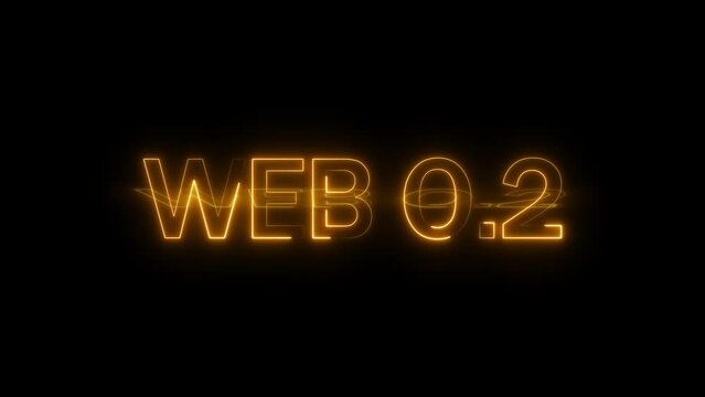 Neon WEB 0.2 text technology background 4k animation
