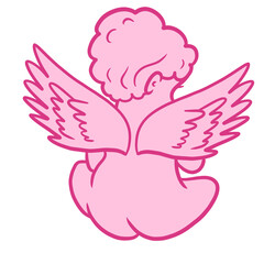 Pink Cupid With Cute Wings