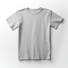 Fototapeta premium White T-shirt Mockup for placing your design. Top view of clothing for a man or woman. Plain shirt without print